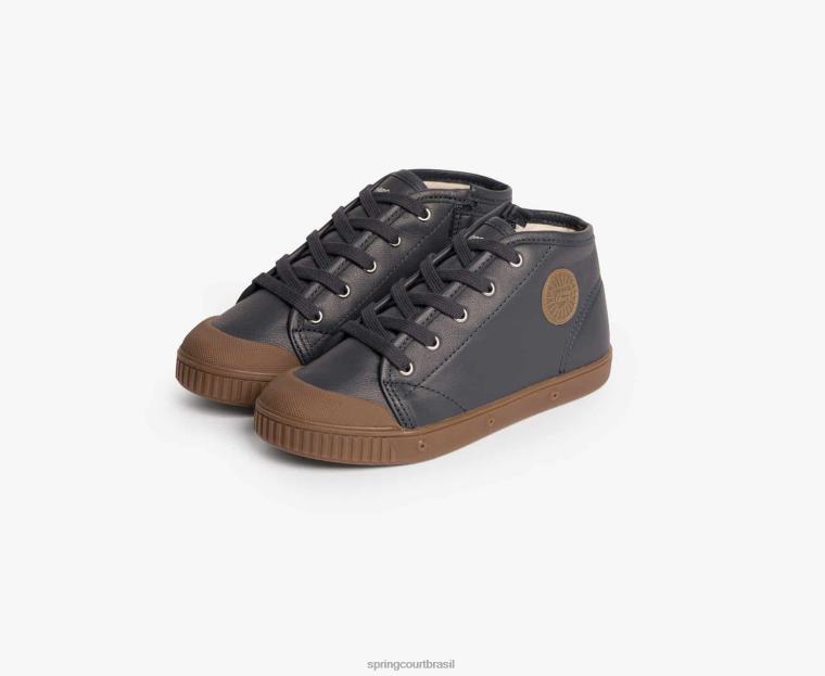 criança Spring Court 6862R85 b2 zip pele de cabra calçados